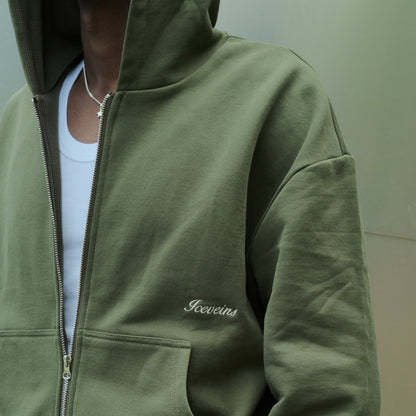 Fundamental Army Green Zipup