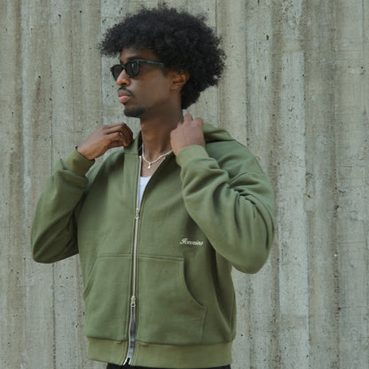 Fundamental Army Green Zipup
