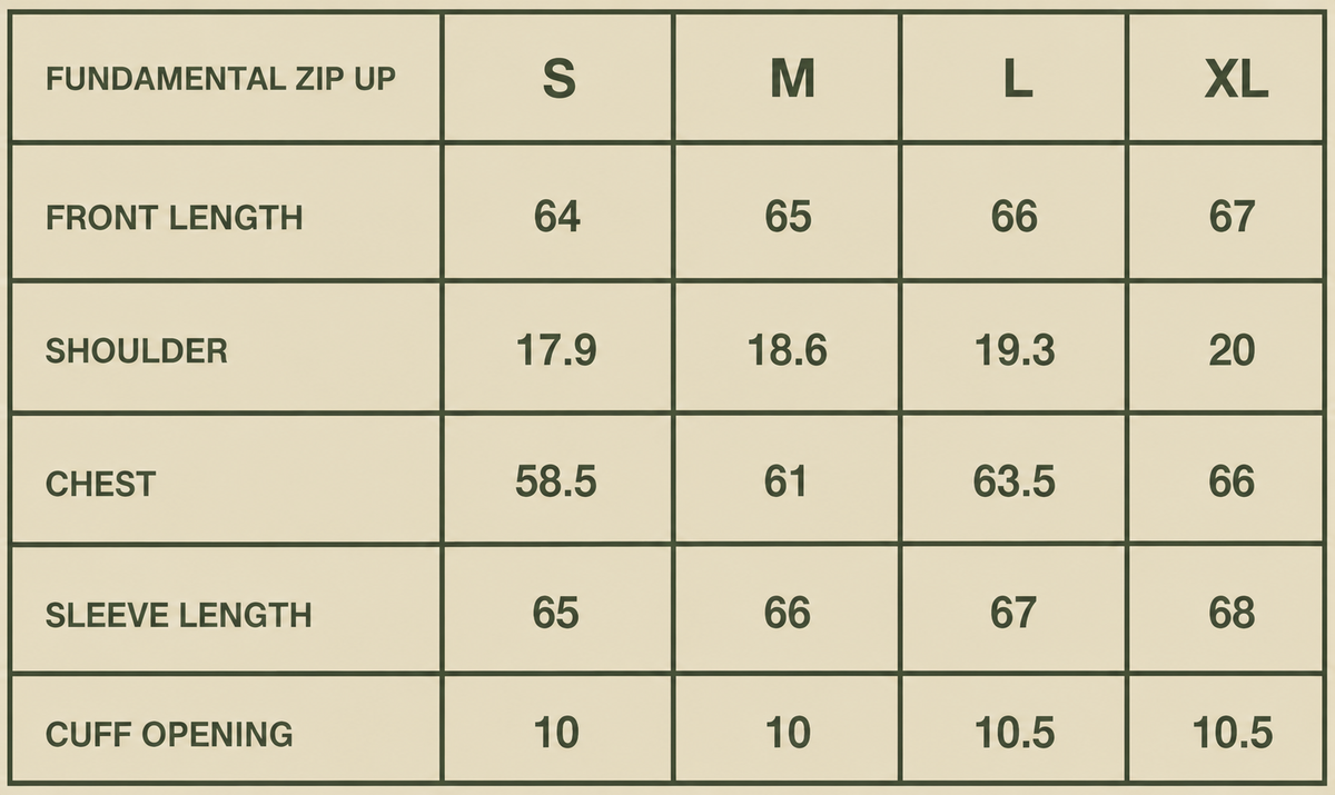 Fundamental Army Green Zipup