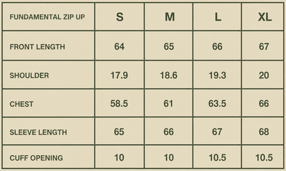 Fundamental Army Green Zipup